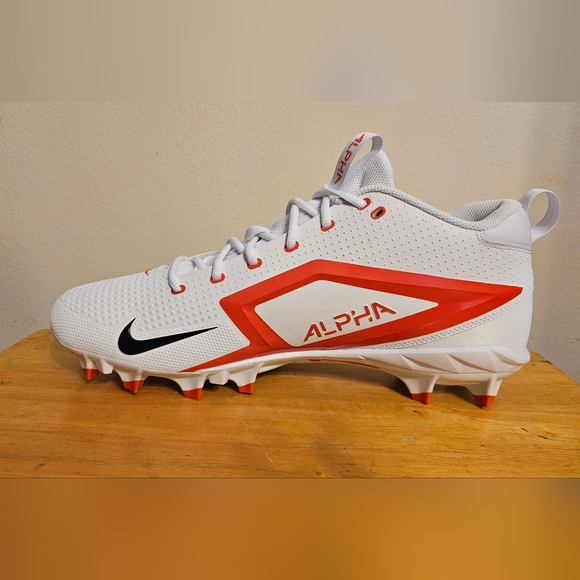 Nike Alpha Menace Football Cleats Men\'s Size 16 White/Red FZ7703-103 New main image 9